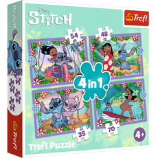 TREFL DISNEY STITCH 4 dėlionių rinkinys „Lilo&Stitch“