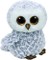 Pliušinis žaislas TY Beanie Boos Owlette – baltasis pelėdžiukas, 24 cm