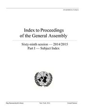 Index to Proceedings of the General Assembly