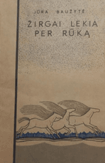 Žirgai lekia per rūką