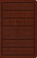 ESV Large Print Personal Size Bible (Trutone, Brown, Engraved Mantel Design)