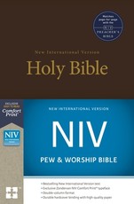 NIV, Pew and Worship Bible, Hardcover, Brown