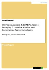 Internationalisation & HRM Practices of Emerging Economies' Multinational Corporations Across Subsidiaries