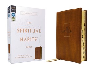 Niv, Spiritual Habits Bible, Leathersoft, Tan, Red Letter, Thumb Indexed, Comfort Print