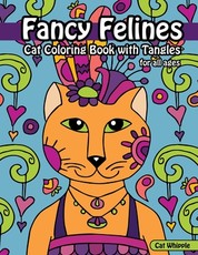 Fancy Felines Cat Coloring Book with Tangles