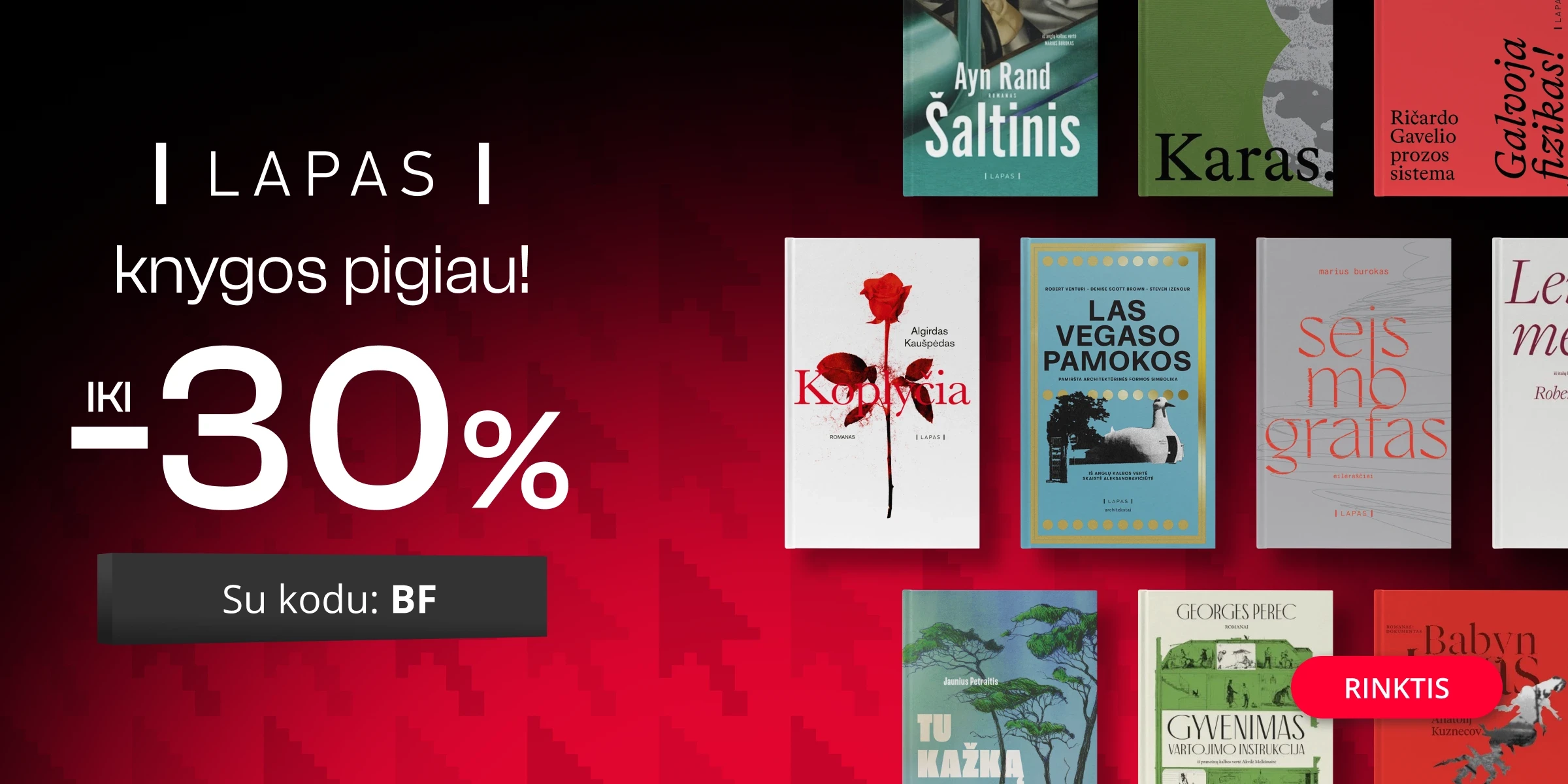 Leidyklos LAPAS knygoms iki -30% extra nuolaidos!