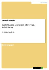 Performance Evaluation of Foreign Subsidiaries