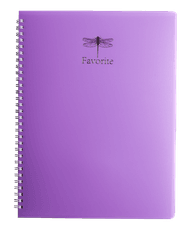 Sąsiuvinis su spirale, plastikiniu viršeliu FAVORITE A4 80lap., lang.,violetinis