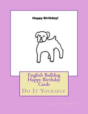 English Bulldog Happy Birthday Cards