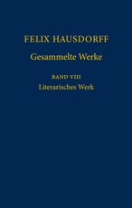 Felix Hausdorff - Gesammelte Werke Band 8