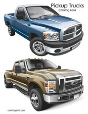 Pickup Trucks Coloring Book