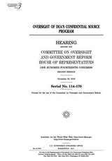 Oversight of DEA's confidential source program