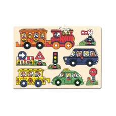 Medinė dėlionė BINO „Transportas“