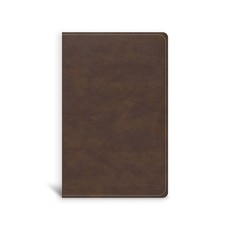 CSB Single-Column Compact Bible, Brown Leathertouch