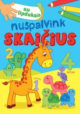 Nuspalvink skaičius (su lipdukais)