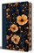 KJV Holy Bible, Large Print, Handy Size Format, Hardcover, Dark Blue and Orange Flower, Page Edge Design, Thumb Index, Ribbon Marker, and Red Letter