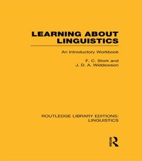 Stork, F: Learning about Linguistics (RLE Linguistics A: Gen