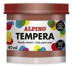 Guašas (tempera) ALPINO 40ml rudas