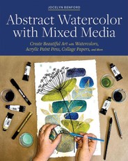 Abstract Watercolor with Mixed Media