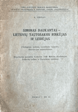 Simonas Daukantas – lietuvių tautosakos rinkėjas ir leidėjas