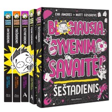 Serijos „Blogiausia gyvenimo savaitė!“ 5 knygų rinkinys: Antradienis + Trečiadienis + Ketvirtadienis + Penktadienis + Šeštadienis Serijos „Blogiausia gyvenimo savaitė!“ 5 knygų rinkinys: Antradienis + Trečiadienis + Ketvirtadienis + Penktadienis + Šeštadienis