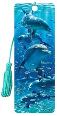 3D knygos skirtukas „Delfinai”