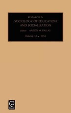 Research in the Sociology of Education and Socialization