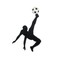 Knygos skirtukas „Bicycle Kick“, juodas / baltas