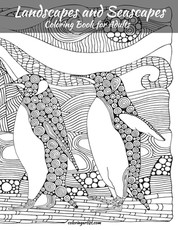 Landscapes and Seascapes Coloring Book for Adults
