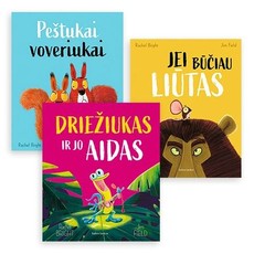Rachel Bright 3 knygų rinkinys: Jei būčiau liūtas + Peštukai voveriukai + Driežiukas ir jo aidas