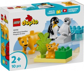 LEGO DUPLO „Laukinių gyvūnų šeimos: pingvinai ir liūtai“