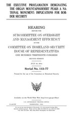 The executive proclamation designating the Organ Mountains-Desert Peaks a national monument