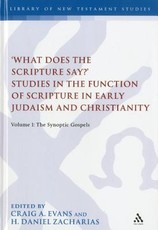 'What Does the Scripture Say?' Studies in the Function of Scripture in Early Judaism and Christianit