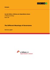 Stimpfle, A: Different Meanings of Governance