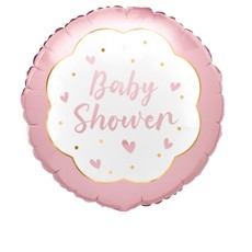 Folinis balionas „Baby Shower“, rožinis, 46 cm