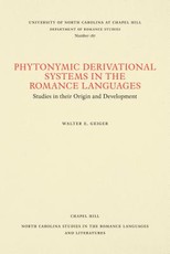 Phytonymic Derivational Systems in the Romance Languages