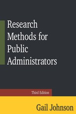 Johnson, G: Research Methods for Public Administrators