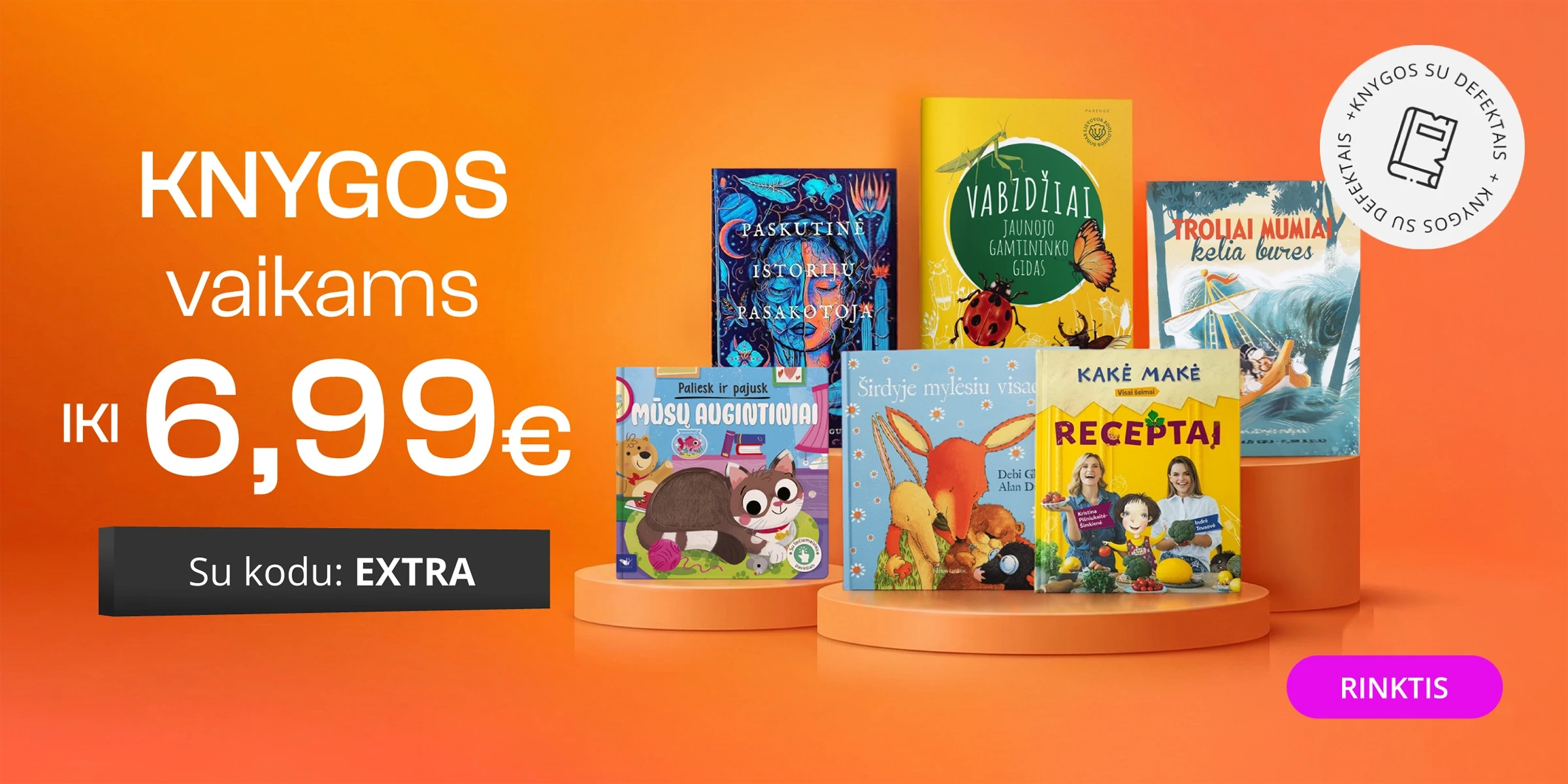 Knygos vaikams iki 6.99 €! + Defektai!