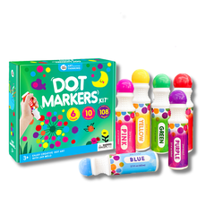 Lengvai išsiplaunantys apvalūs taškavimo flomasteriai JARMELO, 6 vnt.