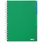 Sąsiuvinis su spirale, plastikiniu viršeliu BRIGHT A4 120lap., lang., žalias