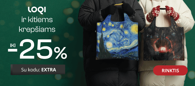 LOQI ir kitiems pirkinių krepšiams - extra nuolaidos iki -25 %!