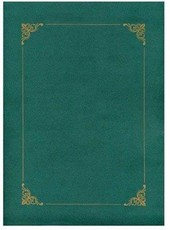 Aplankas A4 su auksiniu rėmeliu žalias