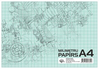 Milimetrinis popierius A4, 20 lapų