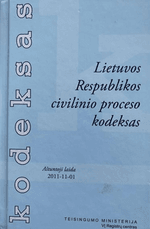 Lietuvos Respublikos civilinio proceso kodeksas. 8 laida. 2011 m. lapkričio 1 d.