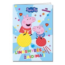 Kiaulytė Pepa. Linksmybės ir žaidimai. Spalvinimas su lipdukais