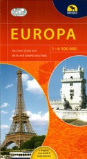 Europa 1 : 6 500 000. Politinis žemėlapis