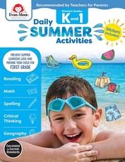 Daily Summer Activities: Between Kindergarten and 1st Grade, Grade K - 1 Workbook