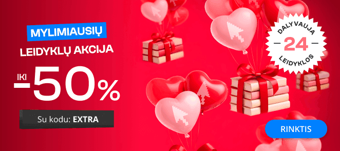 MYLIMIAUSIŲ LEIDYKLŲ PASIŪLYMAS iki - 50 % extra nuolaidos!