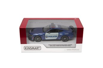 KINSMART Automobilio modelis 2024 Ford Mustang Dark Horse (Police/Firefighter), scale 1:38