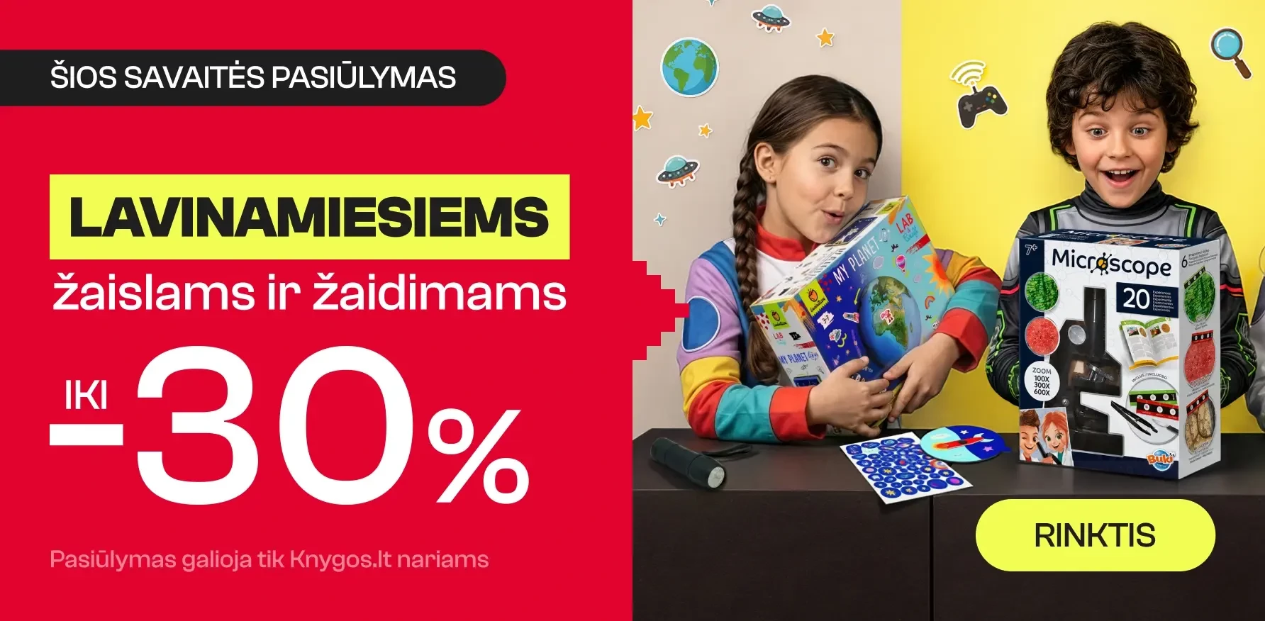 Lavinamiesiems žaislams ir žaidimams - iki 30%